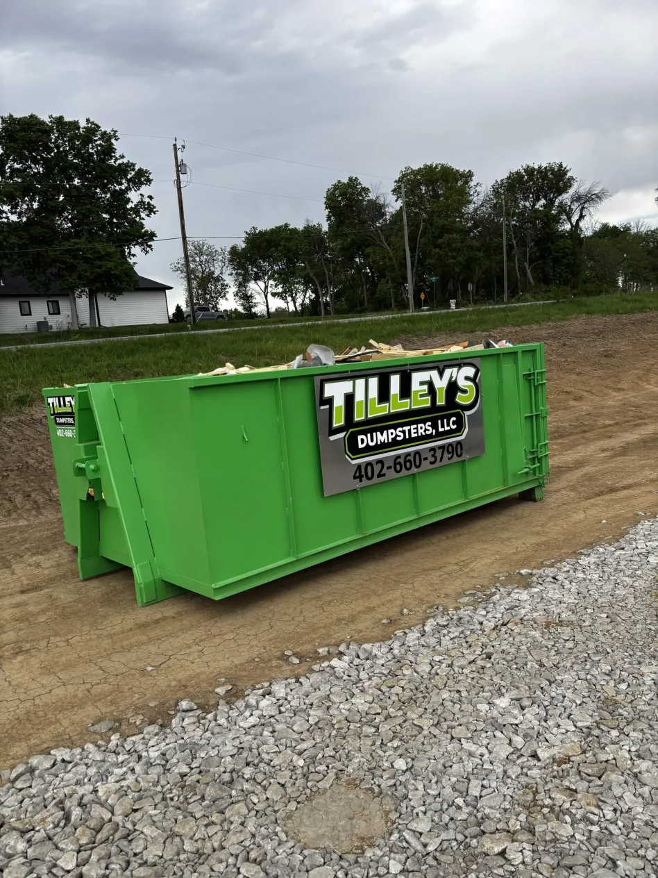 10 yard Tilley's dumpster for a smaller cleanup